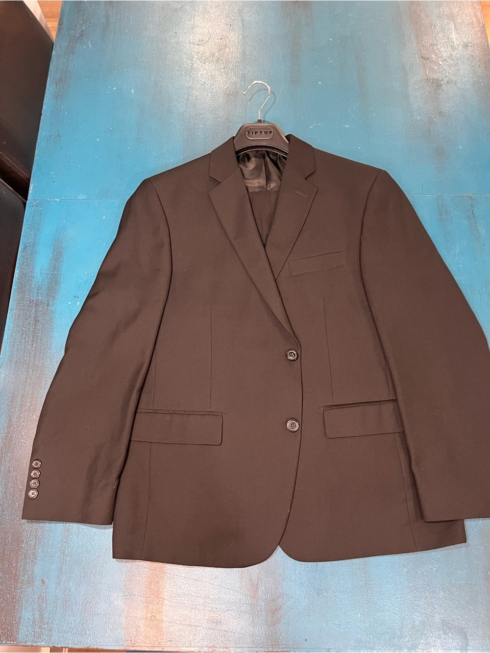 Bellissimo By TipTop Tailors Men's 2 Piece Black Suit/ 44 Short/38 Short